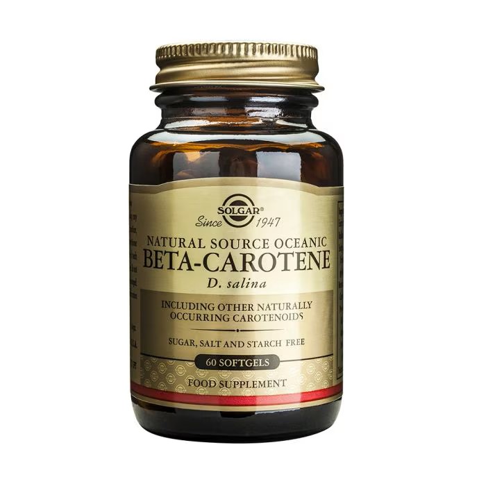 vitaminas BETA CAROTENO 100% OCEÁNICO 7 mg 60 Cápsulas Blandas.