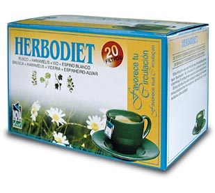plantas en filtro HERBODIET FAVORECE CIRCULACIÓN 20 FILTROS