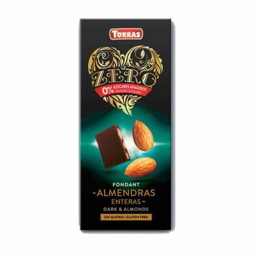 repostería y chocolates CHOCOLATE NEGRO CON ALMENDRA S/ AZUC ZERO 150 g