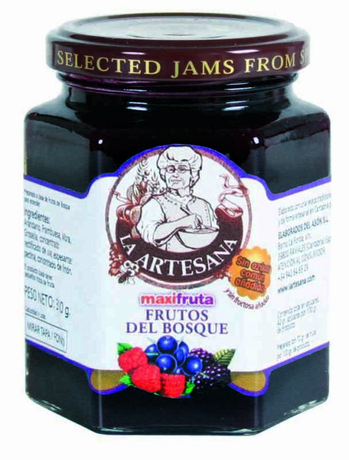 mermeladas MAXI FRUTA FRUTAS DEL BOSQUE S/FRUCTOSA