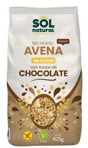 celiacos MUESLI AVENA TROZOS CHOCOLATE BIO 425G