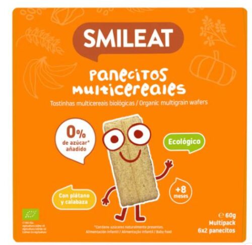 celiacos- PANECITOS MULTICEREALES DE PLATANO Y CALABAZA 60G +8MESES