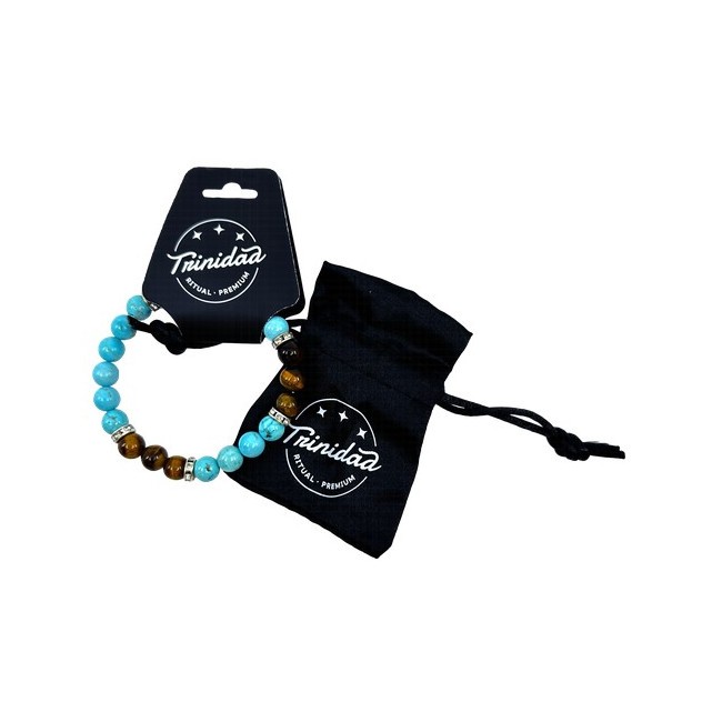 bisuteria PULSERA TURQUENITA OJO TIGRE CHARMS BOLA 8 MM