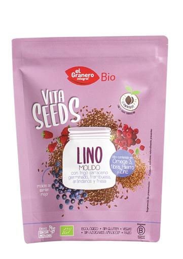granos y semillas VITASEEDS LINO MOLIDO,TRIGO SARRACENO, FRAMBUESA, ARÁNDANOS Y FRESA BIO, 200 g S/G