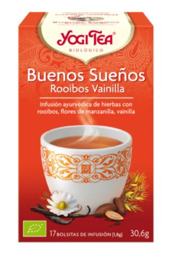 plantas en filtro YOGI TEA BUENOS SUEÑOS ROOIBOS VAINILLA 17 FILTROS BIO