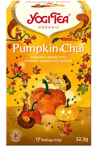 plantas en filtro YOGI TEA PUMPLIN CHAI BIO 17 BOLSAS