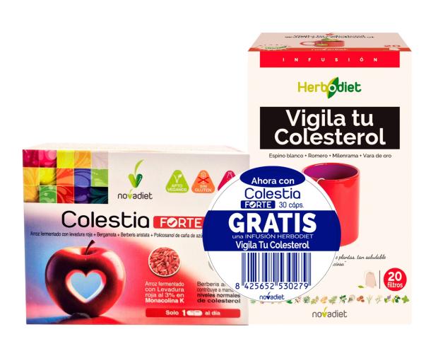 colesterol PACK COLESTIA FORTE 30 CAPSULAS + REGALO VIGILA COLESTEROL