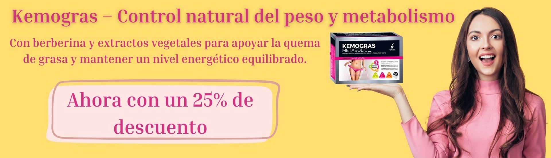 Kemogras Novadiet con berberina – control del peso y apoyo metabólico | Herbolario La Vida Es Bella